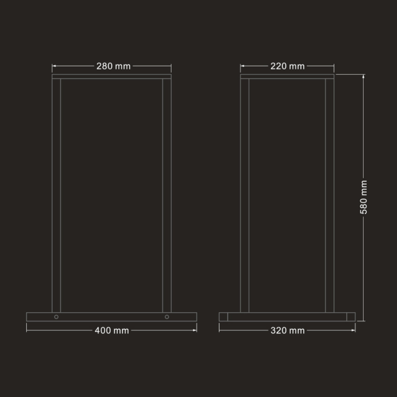 Spotless 464 Bookshelf Speaker Stands stand size