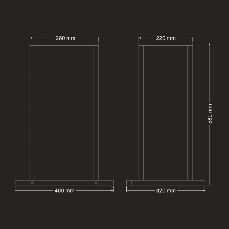 Spotless 464 Bookshelf Speaker Stands stand size